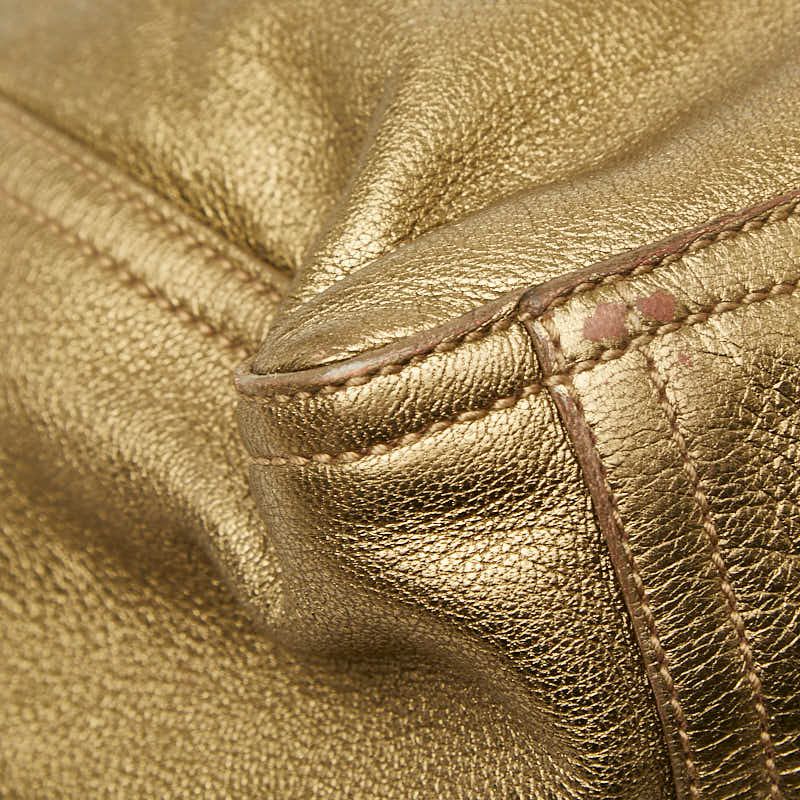 Saint Laurent Rive Gauche Downtown Tote Gold Leather — view 7