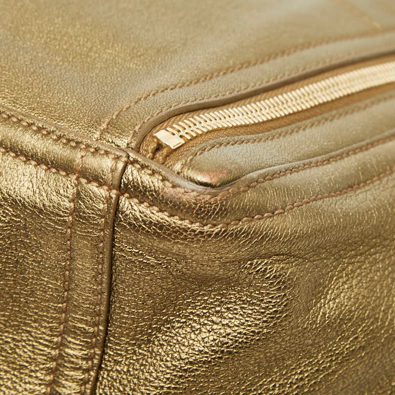 Saint Laurent Rive Gauche Downtown Tote Gold Leather — view 4