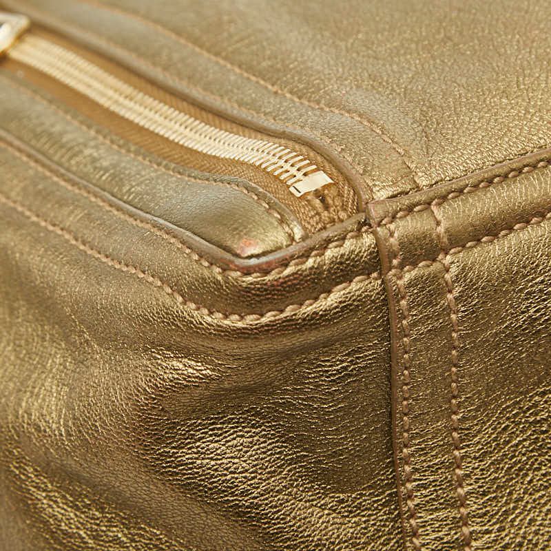 Saint Laurent Rive Gauche Downtown Tote Gold Leather — view 5
