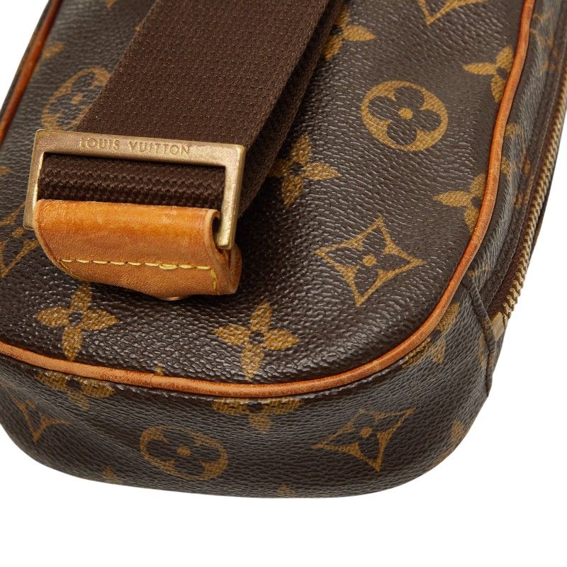 Louis Vuitton Monogram Pochette Gange Belt Bag Brown Leather — view 6