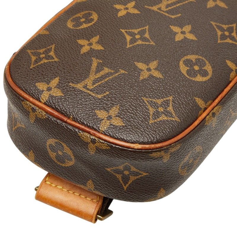 Louis Vuitton Monogram Pochette Gange Belt Bag Brown Leather — view 4