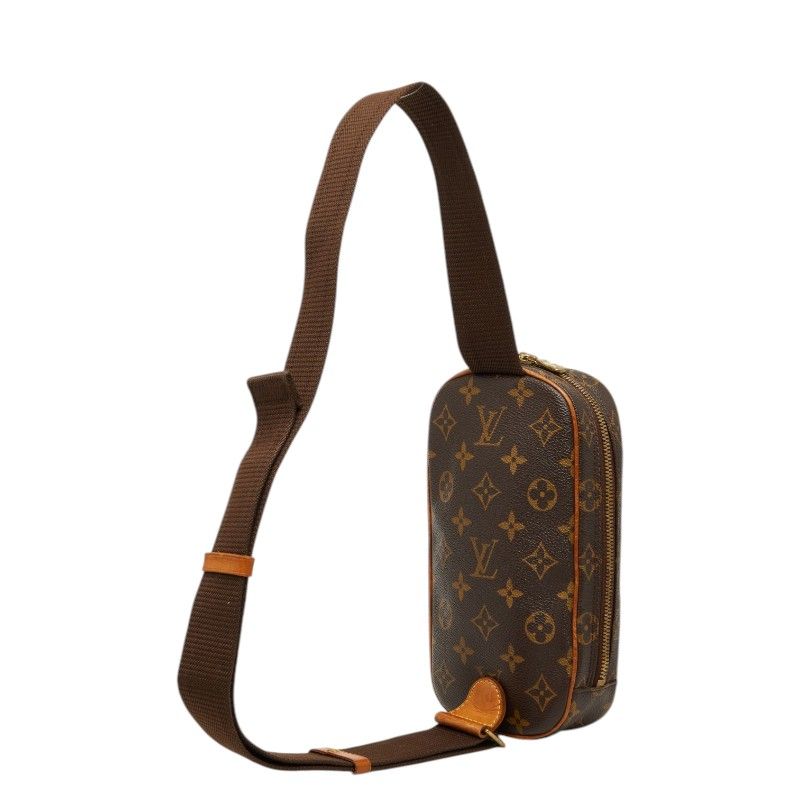 Louis Vuitton Monogram Pochette Gange Belt Bag Brown Leather — view 2