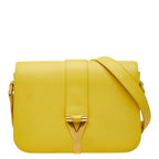 Saint Laurent Line Crossbody Shoulder Bag Yellow Leather