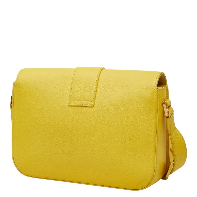 Saint Laurent Line Crossbody Shoulder Bag Yellow Leather — view 2