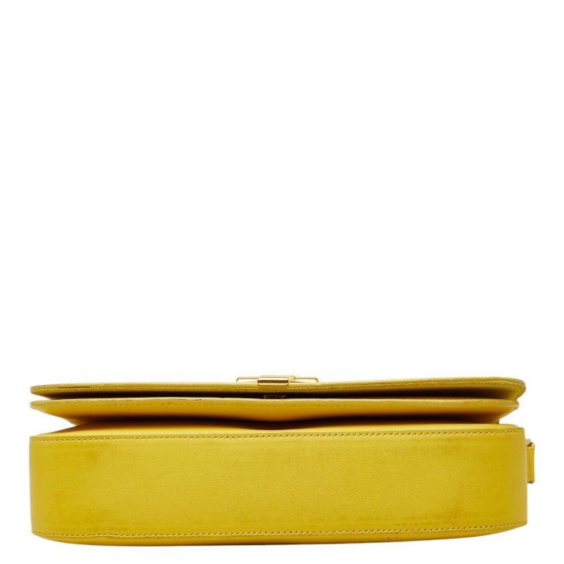 Saint Laurent Line Crossbody Shoulder Bag Yellow Leather — view 3