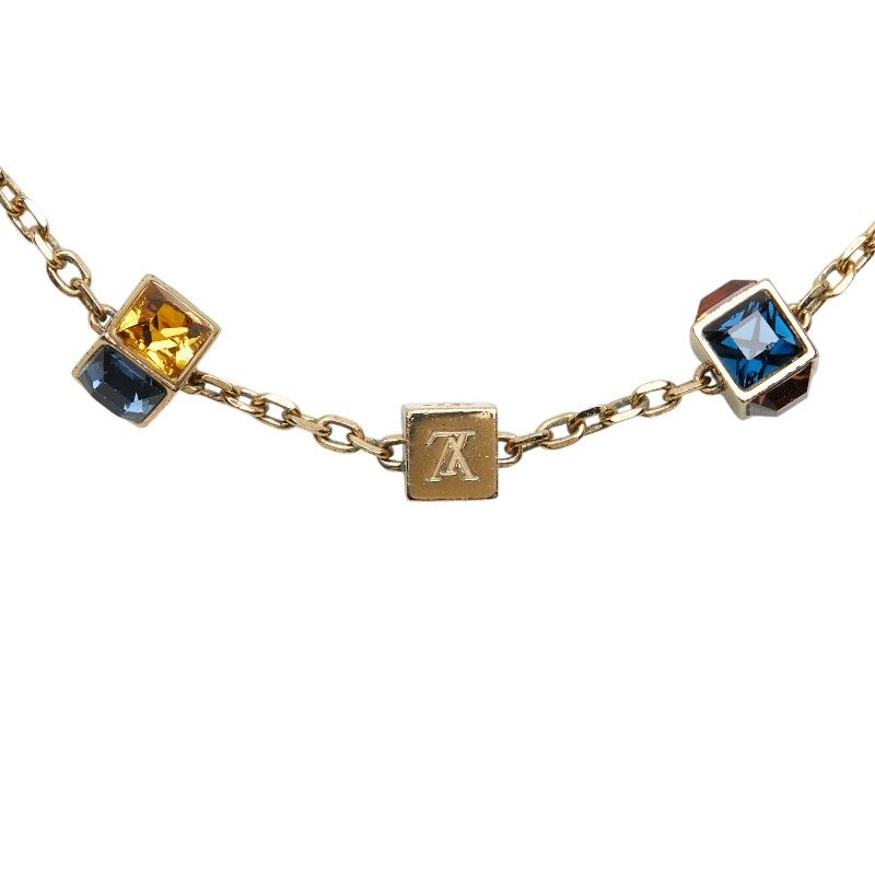 Louis Vuitton Collier Gamble Necklace Gold Plated Rhinestone — view 2