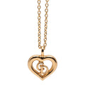 Dior CD Logo Heart Pendant Gold Plated