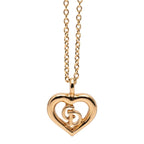Dior CD Logo Heart Pendant Gold Plated