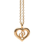 Dior CD Logo Heart Pendant Gold Plated — view 2