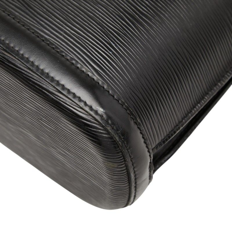 Louis Vuitton Epi Sac Shoulder Bag Tote Noir Black Leather — view 6