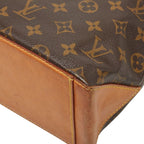 Louis Vuitton Monogram Cabas Piano Tote Shoulder Bag Brown Leather — view 6