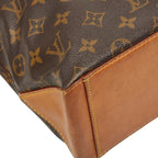 Louis Vuitton Monogram Cabas Piano Tote Shoulder Bag Brown Leather — view 4
