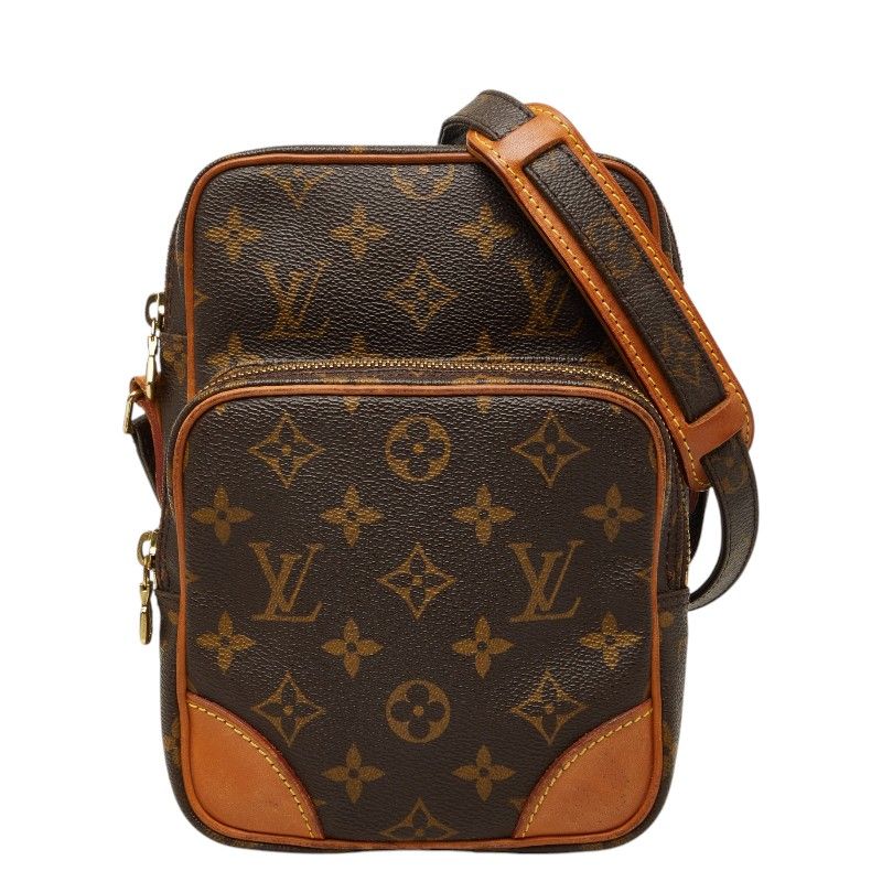 Louis Vuitton Monogram Amazon Crossbody Shoulder Bag Brown Leather