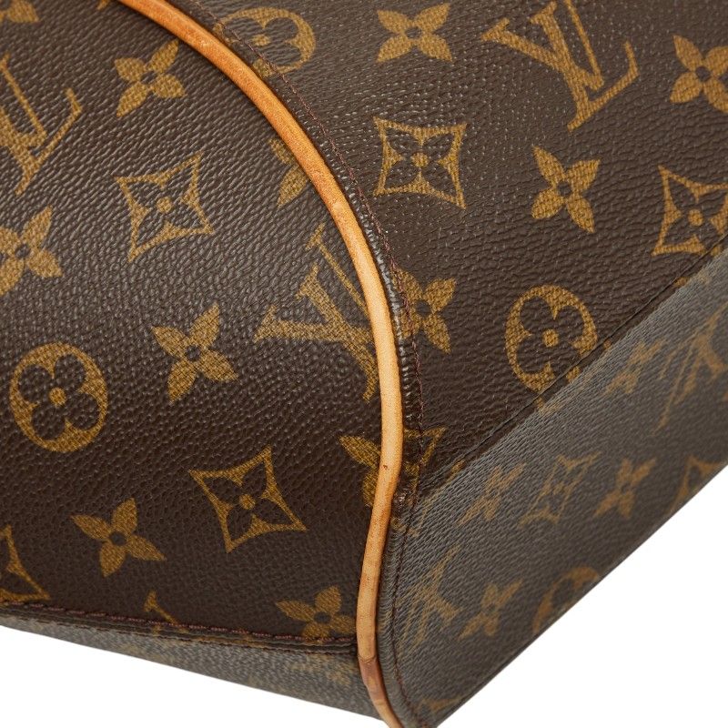Louis Vuitton Monogram Ellipse Shopping Tote Shoulder Bag Brown Leather — view 7