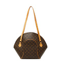 Louis Vuitton Monogram Ellipse Shopping Tote Shoulder Bag Brown Leather