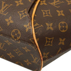 Louis Vuitton Monogram Ellipse Shopping Tote Shoulder Bag Brown Leather — view 4