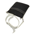 Loewe Repeat Anagram Crossbody Shoulder Bag Black White Leather — view 8