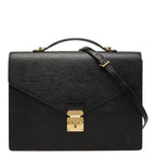 Louis Vuitton Epi Porte Documents Bandouliere Business Shoulder Bag 2-Way Black