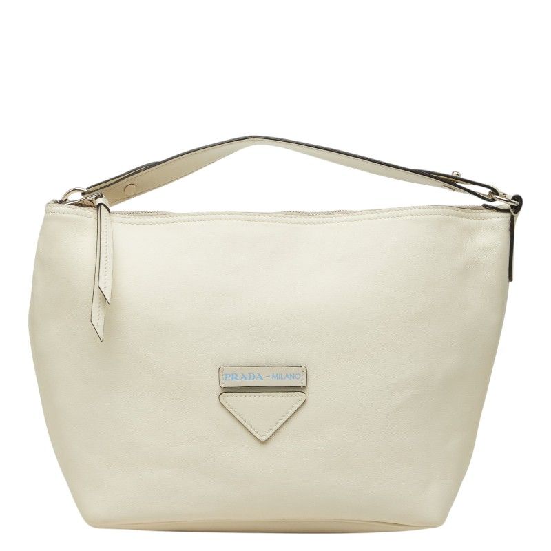 Prada Shoulder Bag White Leather