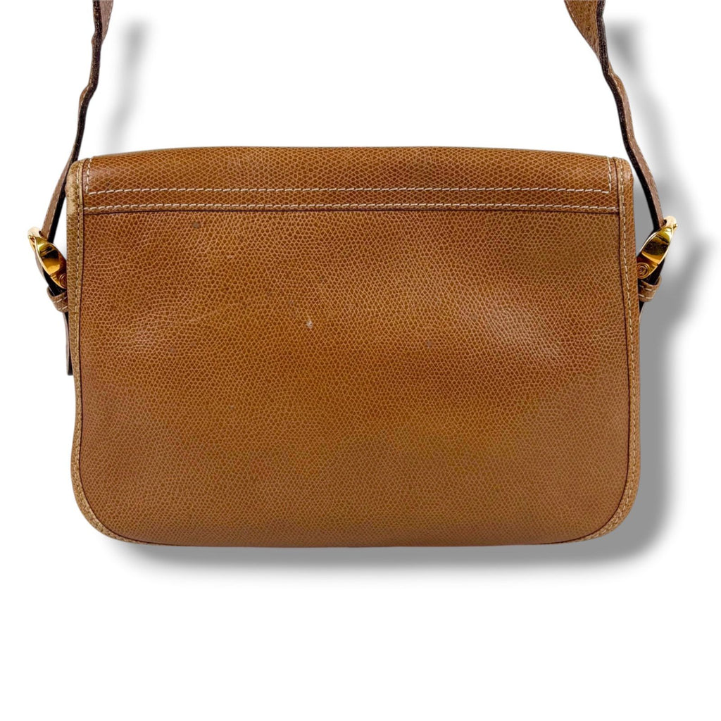 Loewe Anagram Logo Shoulder Bag Pochette Brown Leather Vintage — view 4