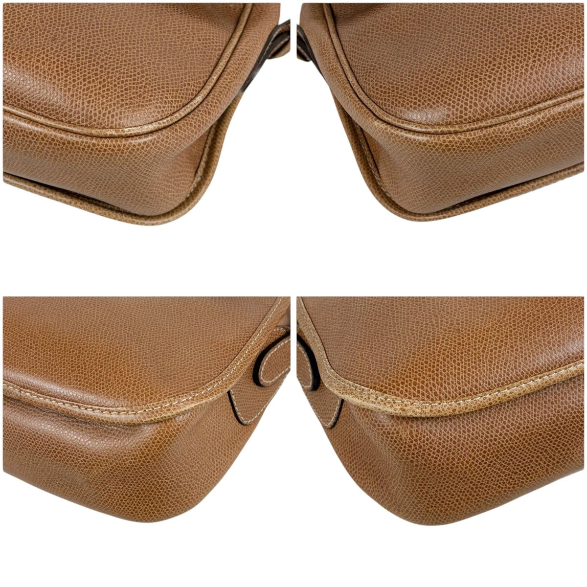 Loewe Anagram Logo Shoulder Bag Pochette Brown Leather Vintage — view 7