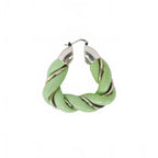 Bottega Veneta Twist Leather Earrings Triangle Single Light Green — view 2