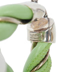 Bottega Veneta Twist Leather Earrings Triangle Single Light Green — view 5