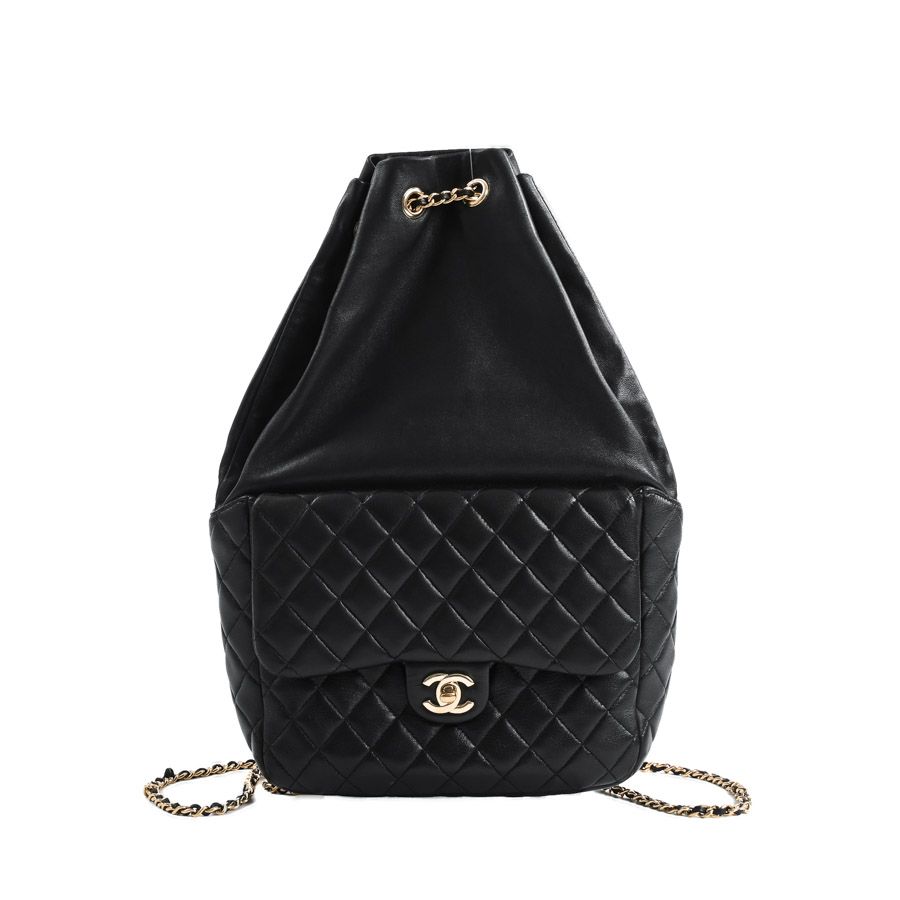 Chanel Backpack Drawstring Black