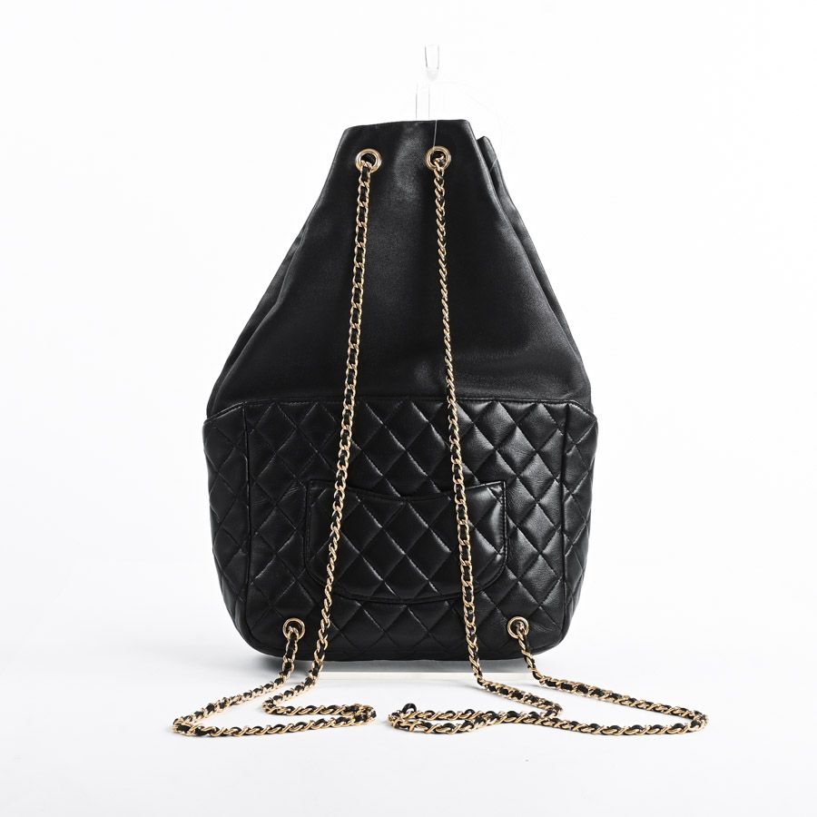 Chanel Backpack Drawstring Black — view 3