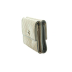 Chanel Bicolor Trifold Wallet Coin Purse Compact Beige — view 3