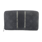 Louis Vuitton Monogram Eclipse Flash Zippy Organizer Wallet Gray — view 2