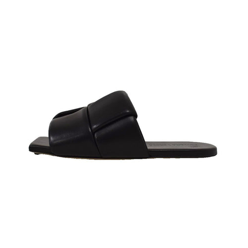 Bottega Veneta Patch Flat Mules Slide Sandals Square Toe Lambskin Leather — view 2