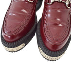 Gucci Creeper Loafers Horsebit Leather Thick Sole Metal Plate 9 Bordeaux 9 — view 4