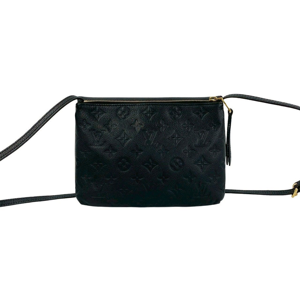Louis Vuitton Monogram Empreinte Leather Shoulder Bag Pochette Noir — view 3