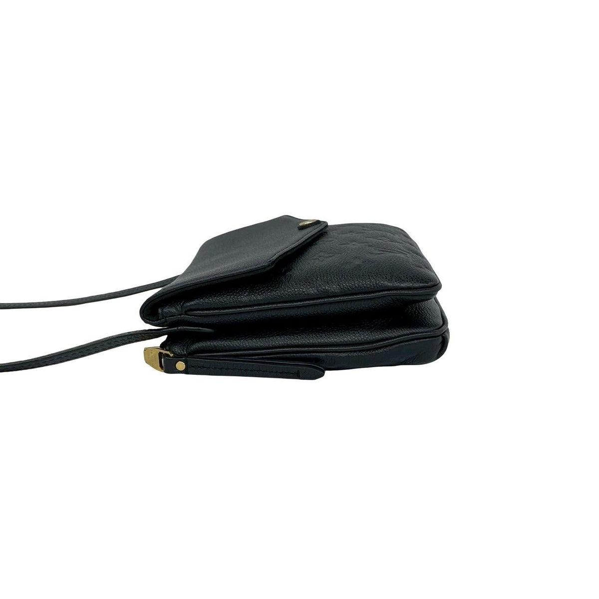 Louis Vuitton Monogram Empreinte Leather Shoulder Bag Pochette Noir — view 5