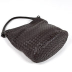 Bottega Veneta Intrecciato Shoulder Bag Leather Dark Brown — view 2