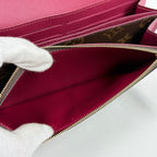 Louis Vuitton Portefeuille Floral Wallet Monogram Brown Fuchsia — view 6