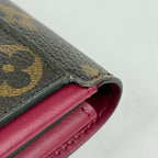 Louis Vuitton Portefeuille Floral Wallet Monogram Brown Fuchsia — view 4