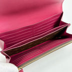 Louis Vuitton Portefeuille Floral Wallet Monogram Brown Fuchsia — view 5