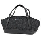 Dior Trotter Pattern Handbag Street Chic Logo Canvas Black