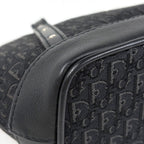 Dior Trotter Pattern Handbag Street Chic Logo Canvas Black — view 3