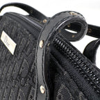 Dior Trotter Pattern Handbag Street Chic Logo Canvas Black — view 5