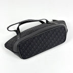 Dior Trotter Pattern Handbag Street Chic Logo Canvas Black — view 2