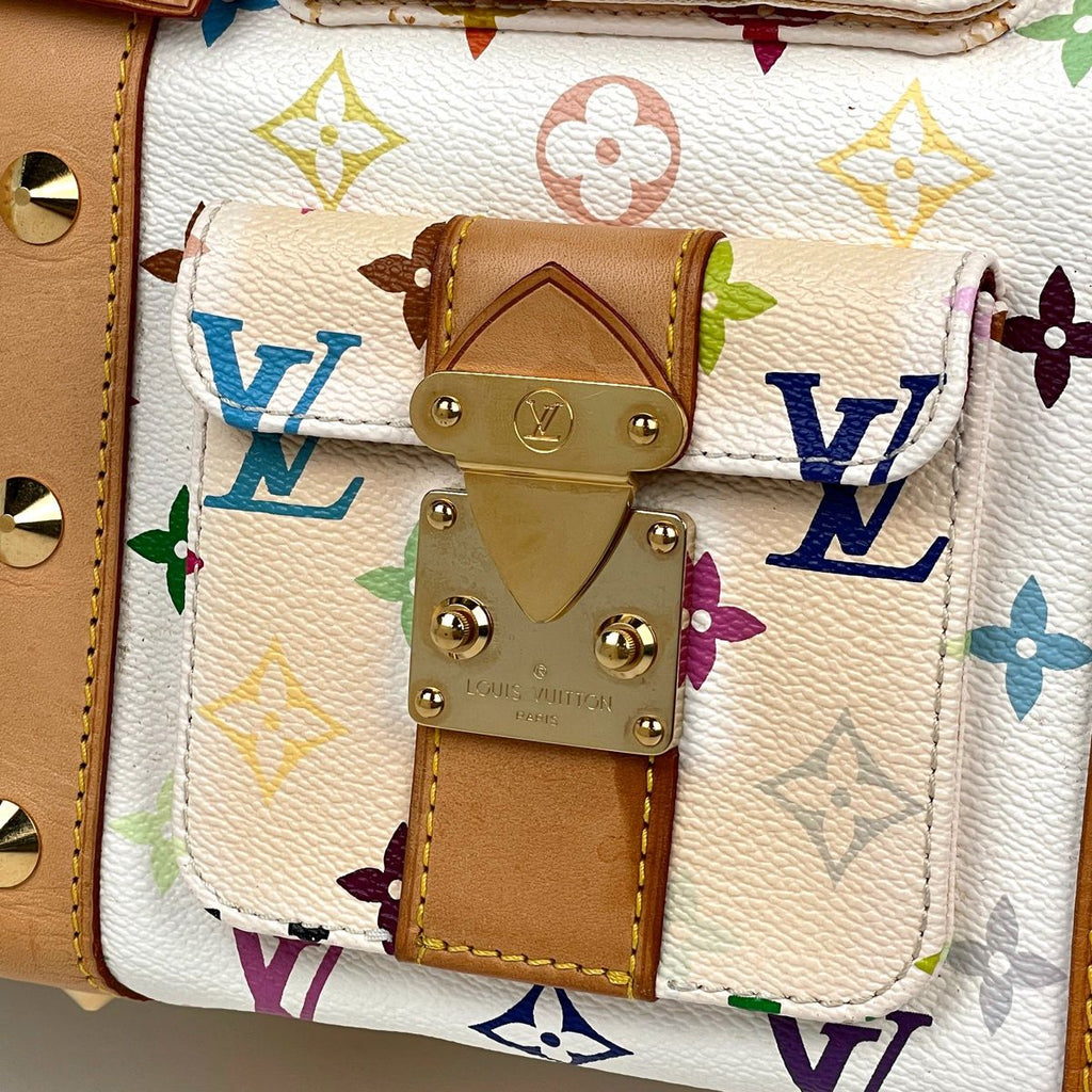 Louis Vuitton Keepall 45 Boston Bag Monogram Multicolor Blanc s — view 5