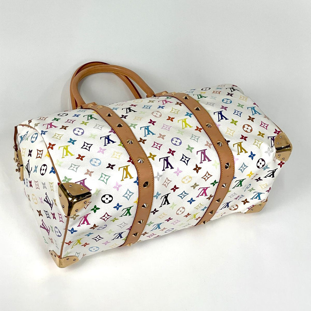 Louis Vuitton Keepall 45 Boston Bag Monogram Multicolor Blanc s — view 2
