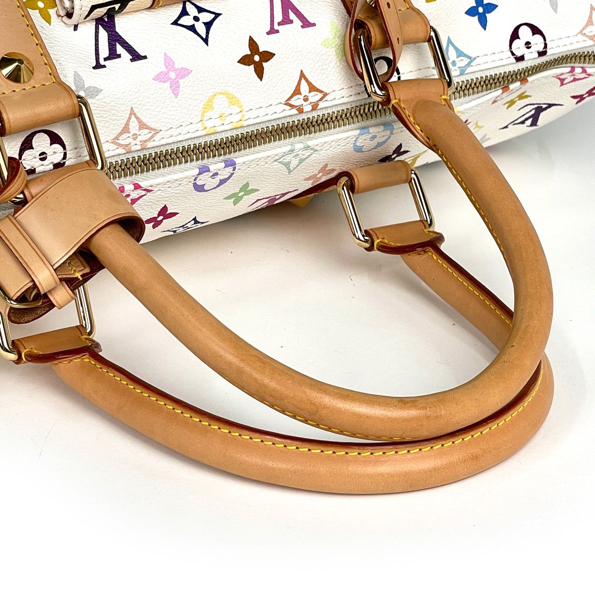 Louis Vuitton Keepall 45 Boston Bag Monogram Multicolor Blanc s — view 8
