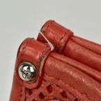 Chanel CC Logo Chain Shoulder Bag French Viera Perforated Leather Orange — view 6