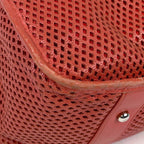 Chanel CC Logo Chain Shoulder Bag French Viera Perforated Leather Orange — view 3