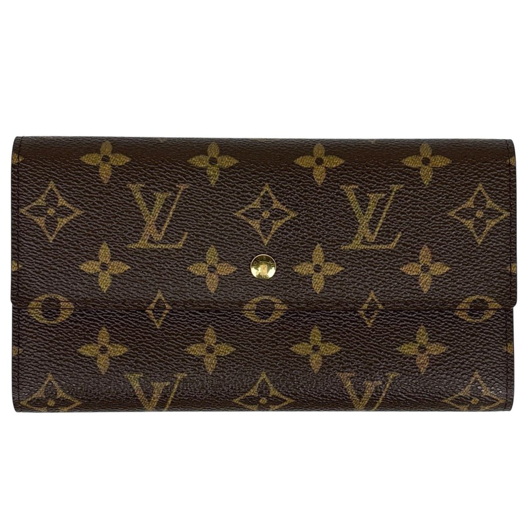 Louis Vuitton Porte Tresor International Trifold Wallet Monogram Brown