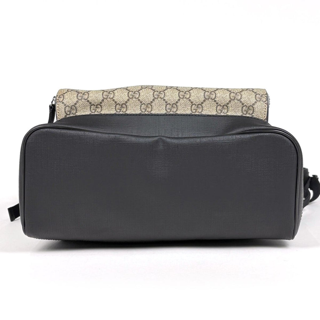 Gucci GG Pattern Backpack Sac Beige Black — view 3